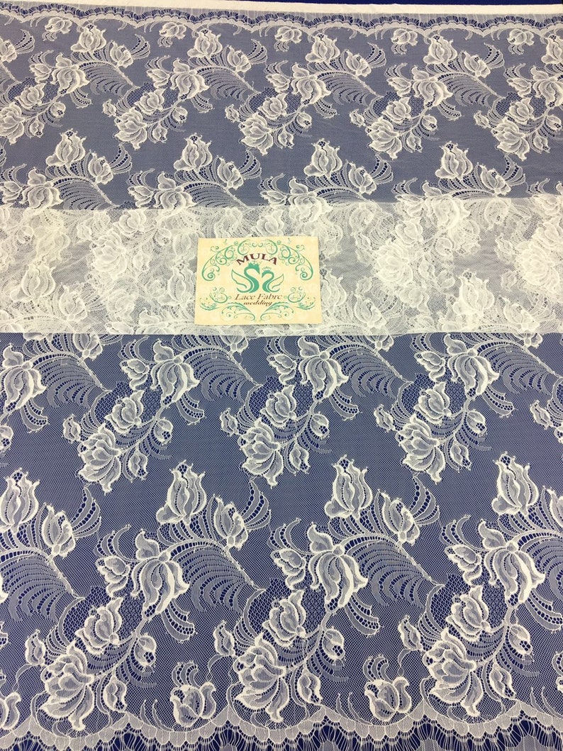 Fashion Tulle French Lace Fabric.Elegant Quality 100/% Nylon Lace With Eyelash.150CM Width 300CM Length French Lace By Piece.Bridal Lace.