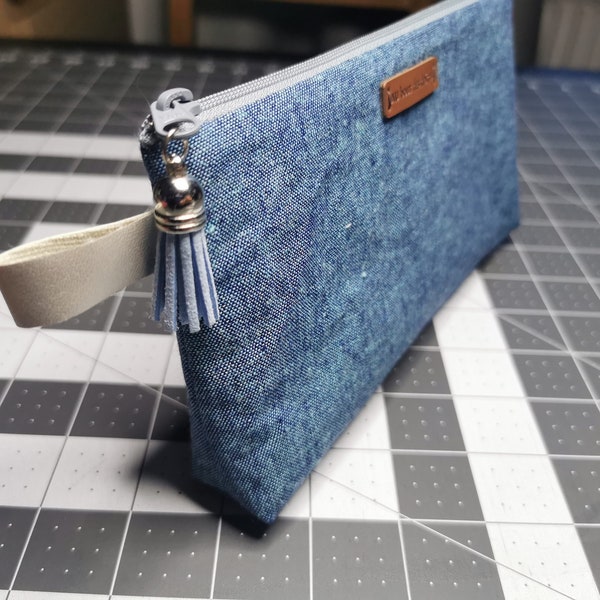 Trousse/zipper pouch/lin/linen / handmade