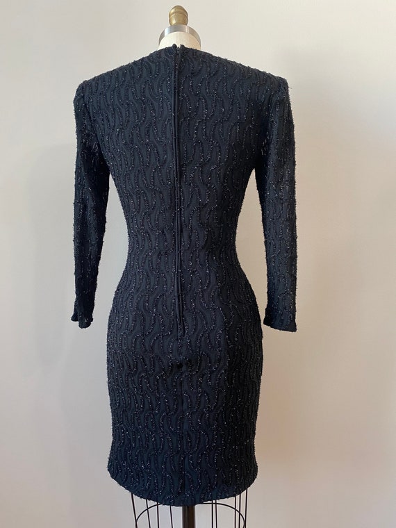 Vintage 1990s Minimalist Black Mesh Dress | Spark… - image 10