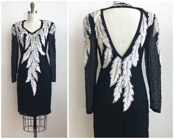 Vintage 80s silk dress