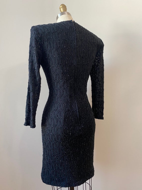 Vintage 1990s Minimalist Black Mesh Dress | Spark… - image 7