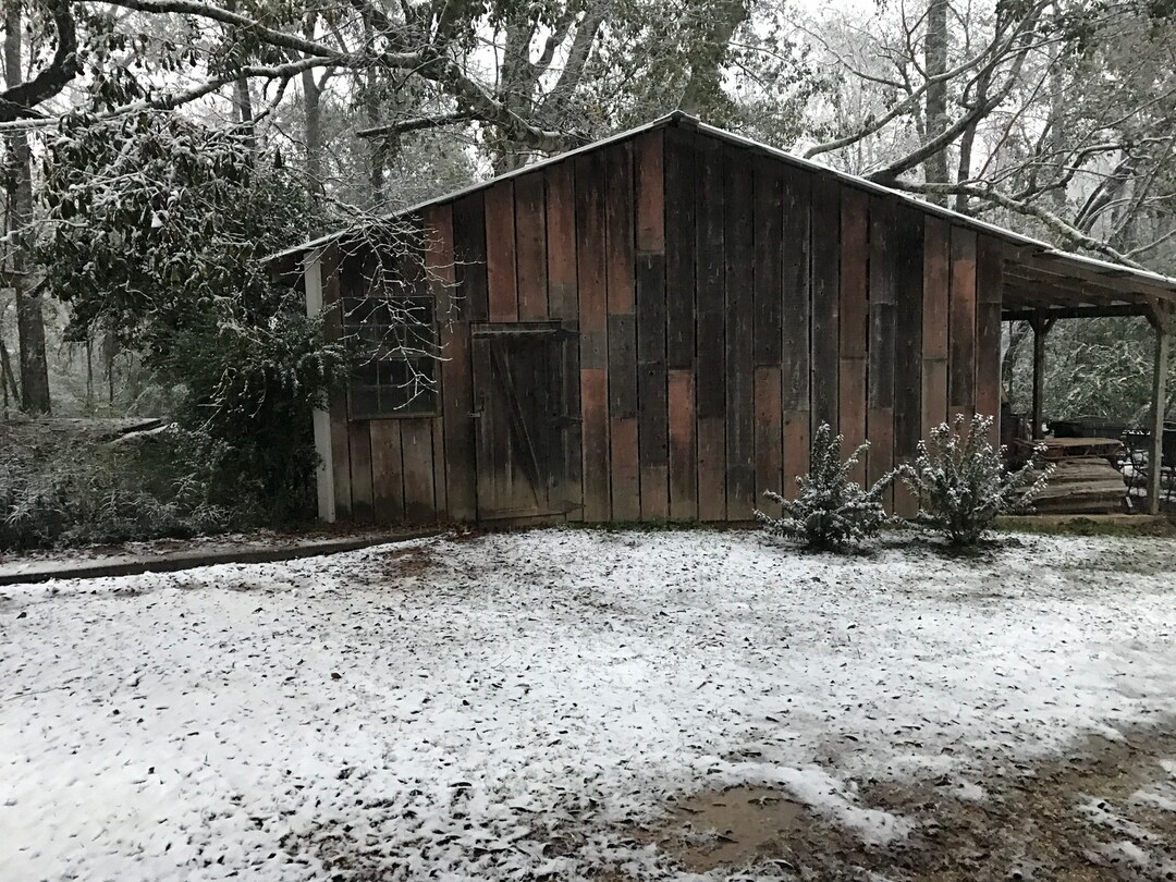 Rustic Snow Cabin - Etsy