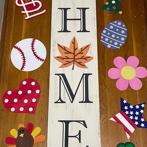 Interchangeable Sign, Porch Decoration, Seasonal Welcome Sign, Easter Welcome Sign, Changeable Sign, Spring Decor, Easter pieces,