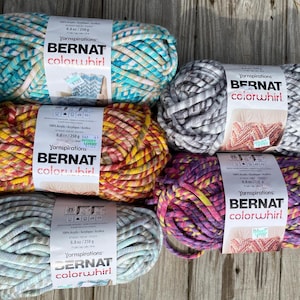 Bernat Colorwhirl Yarn, Choice of Colors