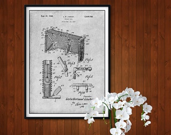 1947 Hockey Goal Patent Print