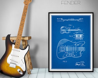 1964 Fender Guitar Patent Print