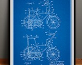 1968 Stingray Bicycle Patent Print, Bicycling Enthusiast, Stingray Bike, Bicycle Patent, Bike Wall Art, Cyclist Gift, Cyclist Decor