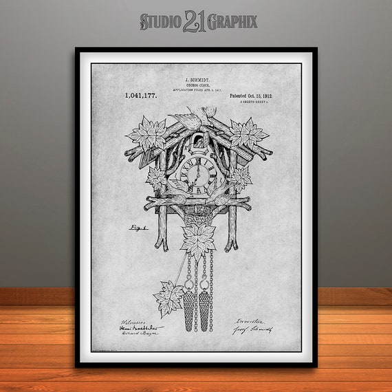 Buy 1911 Cuckoo Clock Patent Print, Cuckoo Clock Art, Cuckoo Clock Decor,  Clockmaker Gift, Automated Clock, Carved Chalet Clock, Black Forest Online  in India 