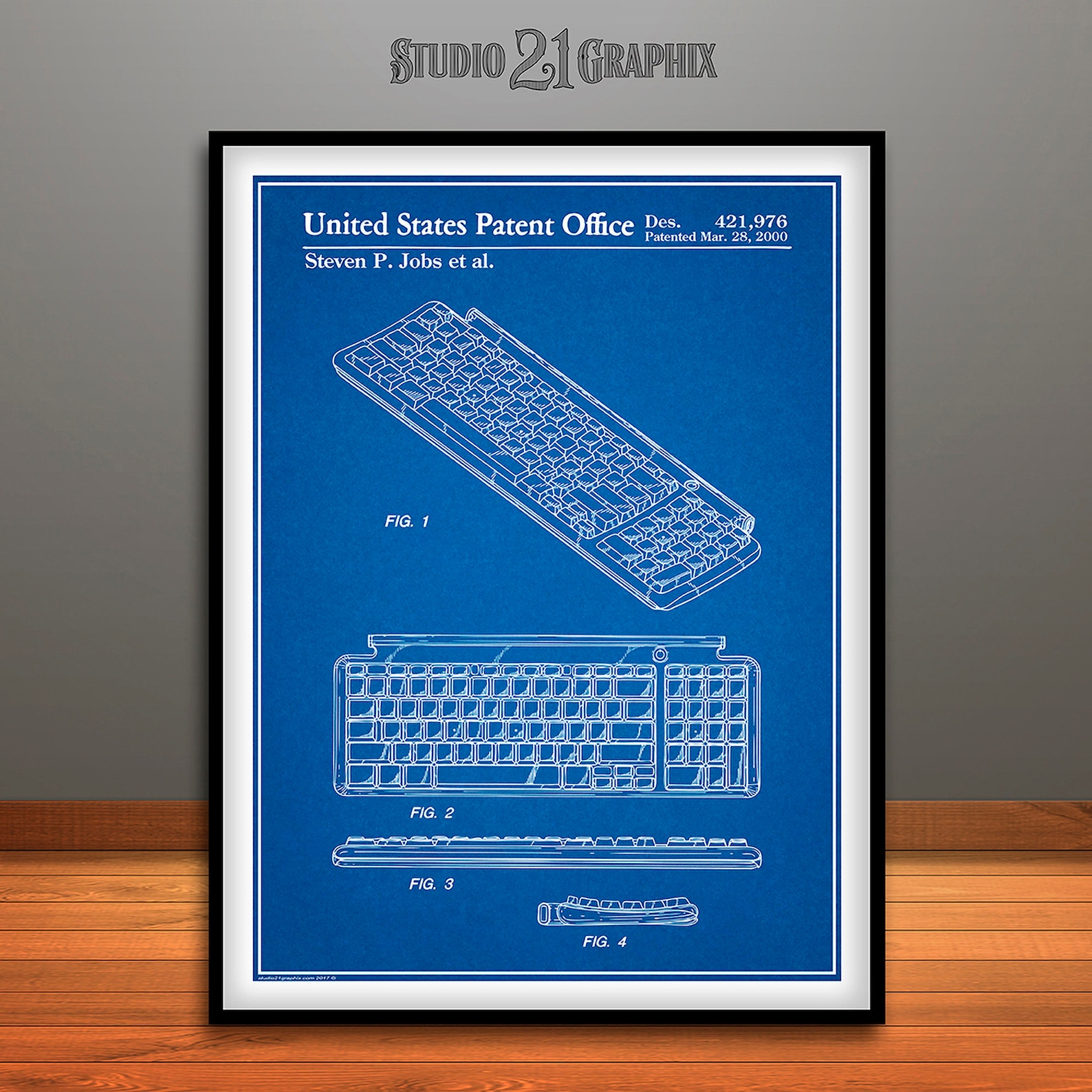 Steve Jobs Apple Computer Keyboard Patent Apple Computer Art | Etsy