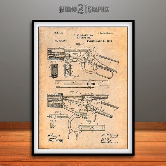 Bolt Action Rifle Wall Art Printable Magazine Rifle Design -  Sweden