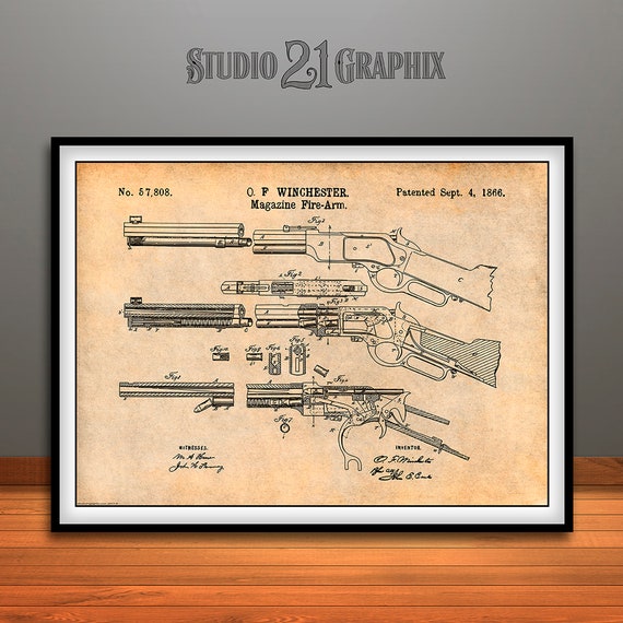 Bolt Action Rifle Wall Art Printable Magazine Rifle Design -  Sweden