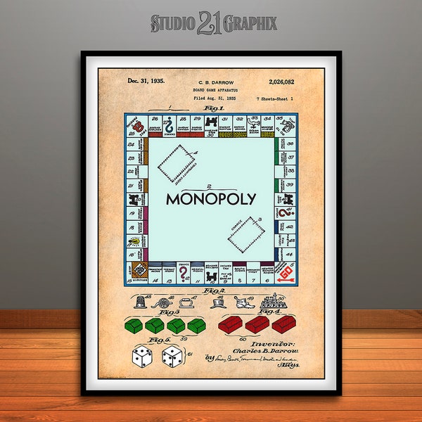 Monopoly Poster Etsy