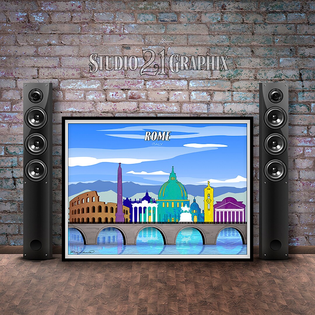 Trending Now - Adventure Time - Rome Italy Skyline - Preppy Room Decor ...