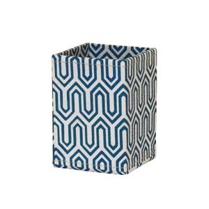 Recycled Geometric Print Pen Pot covered in beautiful hand made Cotton Paper image 5