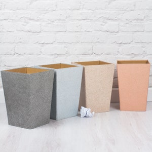 Recycled Starburst Dots Waste Paper Bin - covered in beautiful hand made Cotton Paper