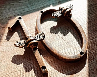 House Number Sign 5 inch (13 cm) Modern Brass Door Numbers Signage Plaque Street Home Address Numerals, Heritage Finish