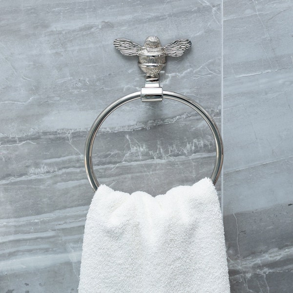 Brass bee Towel Ring - Toilet stand, roll holder, towel ring, toothbrush holder - Solid brass bathroom towel rail holder