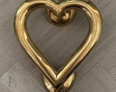 Brass Love Heart Door Knocker - Brass Finish