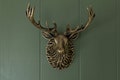 Highland Stag Door Knocker for front door | Polished Solid Brass Knockers Strike Plate | Composite | Front Door Furniture Brass bee