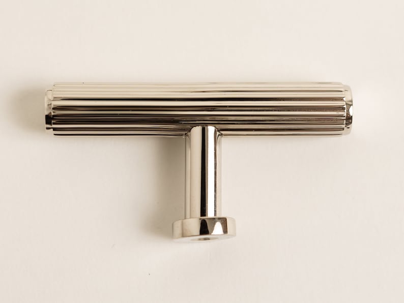 Solid Brass Straight Knurled Pull Handles & Knobs | Kitchen Handles ...
