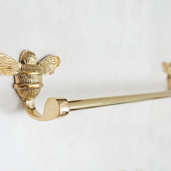 Brass bee Towel Rail - Toilet stand, roll holder, towel ring, toothbrush holder - Solid brass bathroom towel rail holder