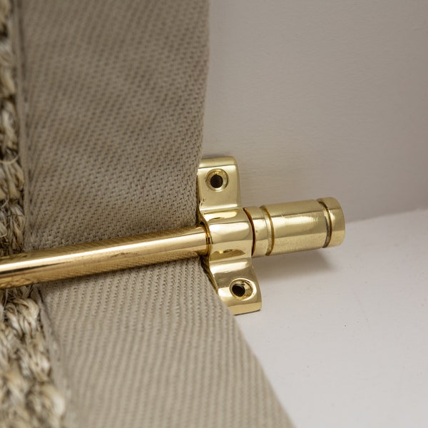 Stair Rods Carpet Runners With Piston Finial Ends | Brass bee Nickel, Brass, Antique Brass | High-Quality Stainless Steel Stair Carpet Rods