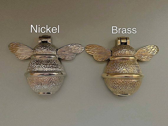 Vintage Antique Country Style Knockers Solid Brass Bumble Bee Door