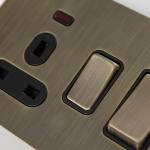 Antique Brass Light Switch | Toggle, Dimmer & Socket Collection 45A Cooker Switch