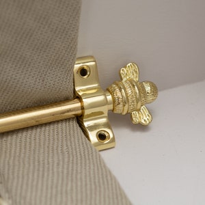 Stair Rods Carpet Runners With Bee Finial Ends | Brass bee Nickel, Brass Finish, Antique Brass | High-Quality Stainless Steel | Stair Carpet