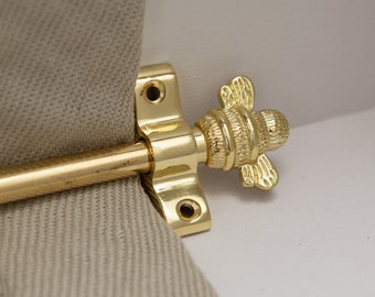 Stair Rods Carpet Runners With Bee Finial Ends | Brass bee Nickel, Brass Finish, Antique Brass | High-Quality Stainless Steel | Stair Carpet