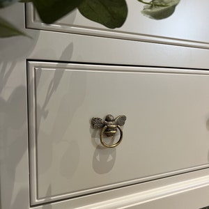 Bee Ring Drawer Pulls Drawer Knob Bee Drawer Handle Solid Brass Bee Cabinet knob Cupboards Doors Cabinets & Drawers wardrobe image 1