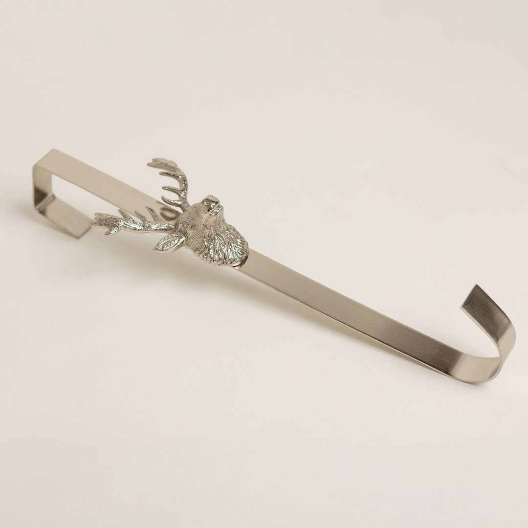 Highland Stag Wreath Hanger, Premium Over the Door Iron Wreath