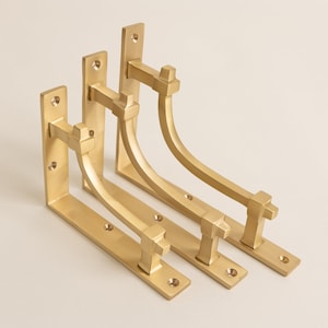 Solid Brass Shelf Bracket | Vintage Industrial Style | (Sold Individually)