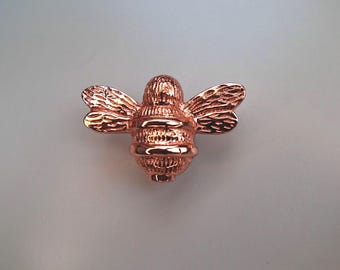 Rose Gold Bee Drawer Knob | Solid Brass Cabinet Handle