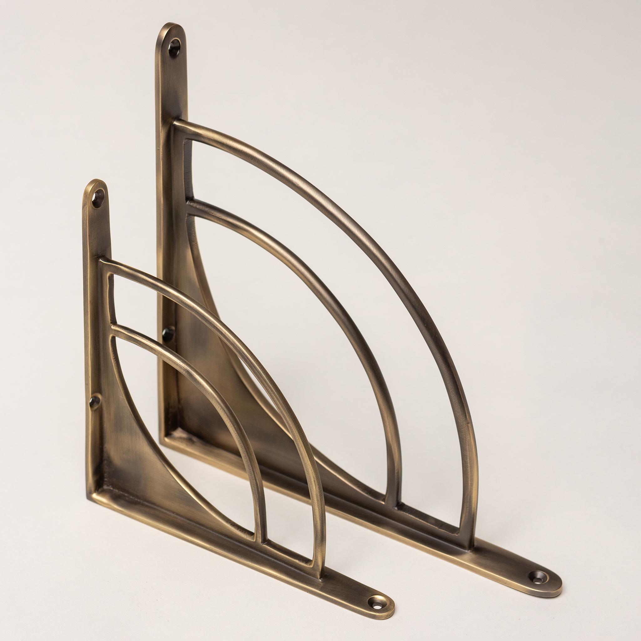 Solid Brass Castle Shelf Bracket | Heavy Duty Shelving | 3 Finishes ...