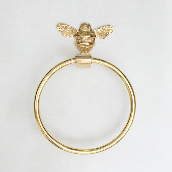 Brass bee Towel Ring - Toilet stand, roll holder, towel ring, toothbrush holder - Solid brass bathroom towel rail holder