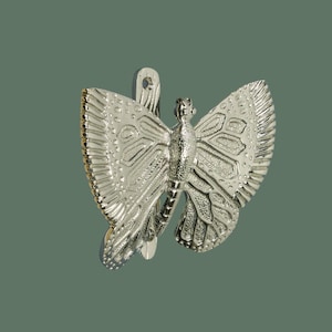 Butterfly Door Knocker - Silver Nickel Finish - Solid Brass Butterfly Door Knocker - Door Knockers by Brass Bee