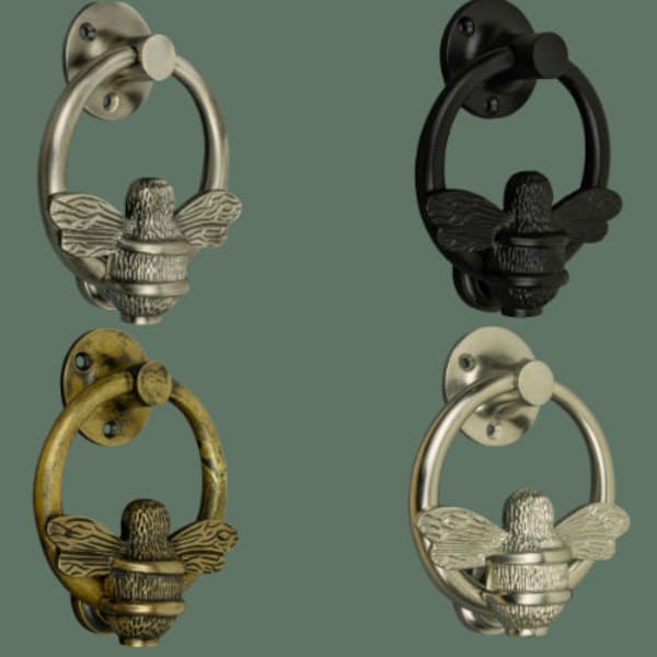 Brass bee Door Knocker | Brass front door knocker | beautiful front door decor | Unique Front Door Furniture by Brass bee