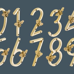 Elegant Brass Door Numbers | Brass Door Numbers | Replacement Door numbers | Gold Door Numbers | Brass Door Hardware| Brass Room Numbers