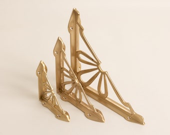 Soportes de latón macizo para estantes de flores / Soportes resistentes / 3 acabados (se venden por separado)