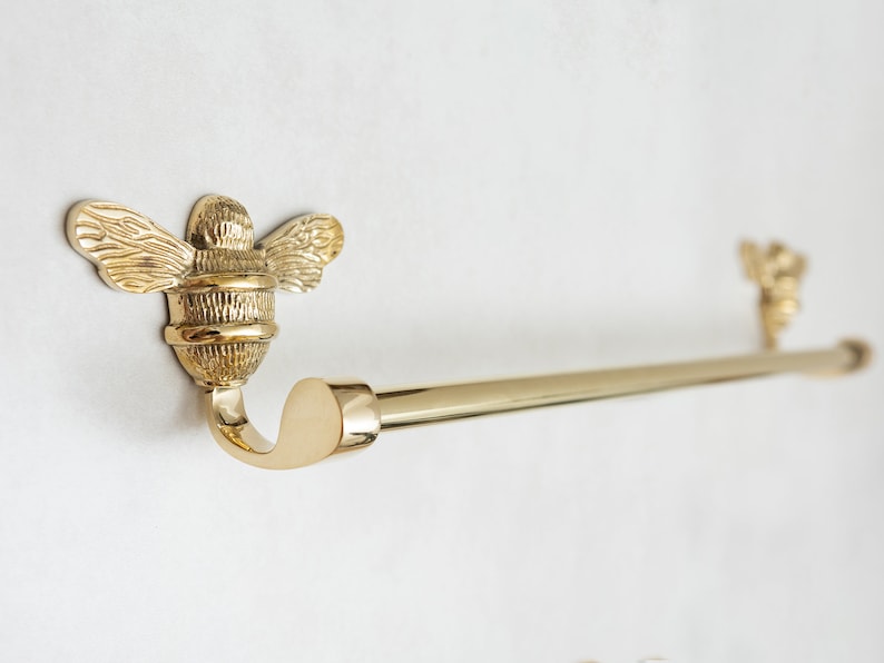 Brass bee Toilet Roll holder - Toilet stand, roll holder, towel ring, toothbrush holder - Solid brass bathroom toilet tissue holder