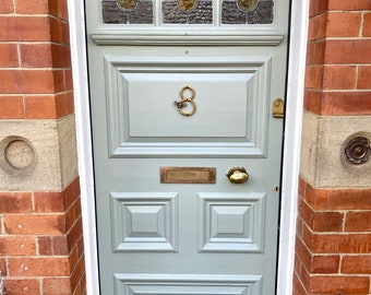 Modern Brass House Number, Heritage Finish, 5 Inch