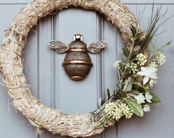 Solid Brass Bumble Bee Door Knocker | Heritage Brass Finish