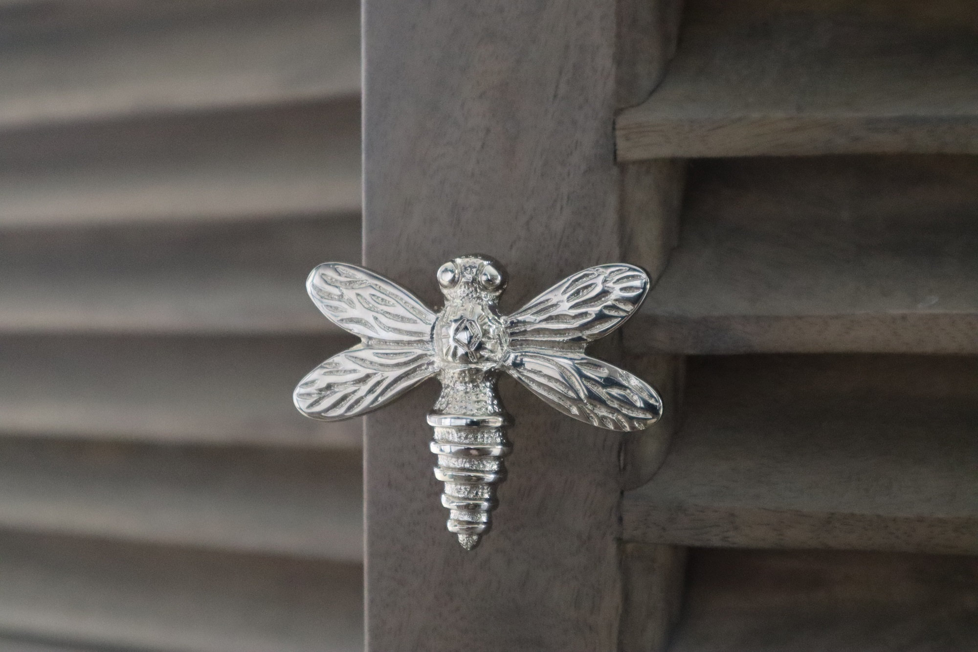 Nickel Brass Dragonfly Drawer Knob Silver Drawer Handle Etsy UK