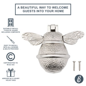 Bee door knocker by brass bee