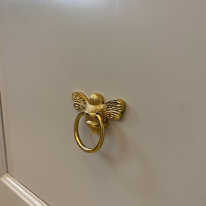 Bee Ring Drawer Pulls Drawer Knob Bee Drawer Handle Solid Brass Bee Cabinet knob Cupboards Doors Cabinets & Drawers wardrobe image 5