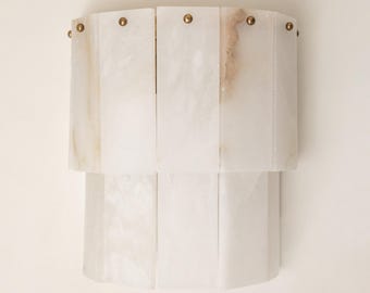 Alabaster Wall Light – Solid Brass Wall Sconce