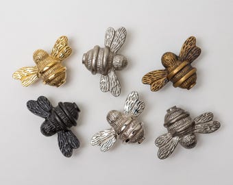 Solid Brass Bumble Bee Drawer Knob | Quirkly Cabinet Handle