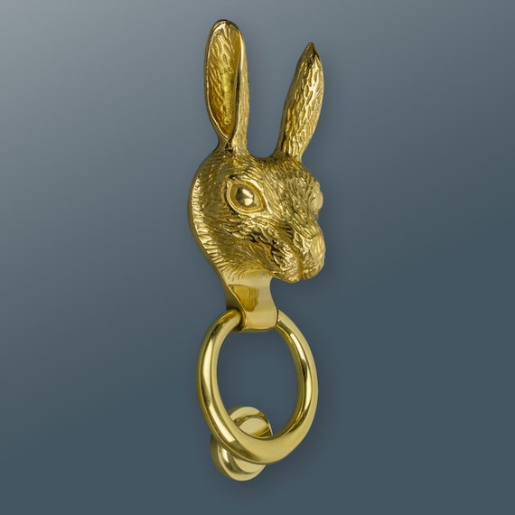 Brass Bee Door Knocker Gold Brass Finish Solid Brass Hare Door