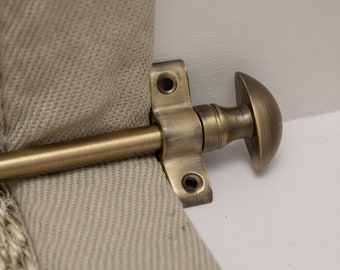 Stair Rods for Carpet Runners | Antique Brass Finish Mushroom Finials